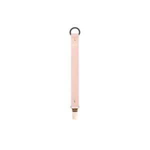 pacifier clip pink faux leather